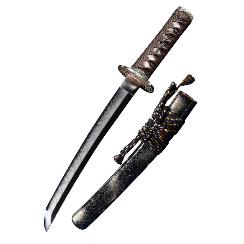日本武士刃锻打短款小刀
