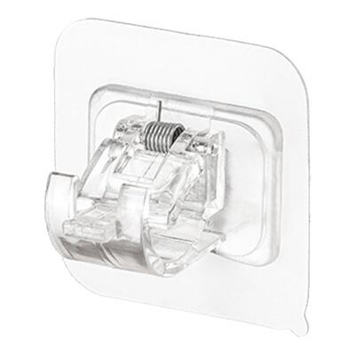 帘杆挂钩窗帘杆固定器免打孔粘贴式支架夹子横杆门帘伸缩杆粘钩