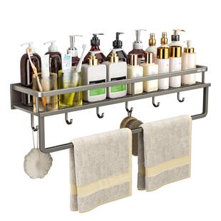 德力西卫生间置物架浴室厕所洗漱台洗手洗澡间沐浴露墙上收纳架子