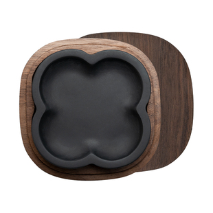 善琏湖笔 海棠砚 砚台天然原石歙砚文房四宝胡桃木墨盒墨碟磨墨可研墨毛笔书法专用墨砚高档墨条砚台书法专用