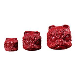 天然帝王紫金朱砂貔貅龙珠醒狮散珠单颗diy手工手链串珠配件吊坠