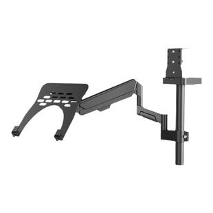 倒挂笔记本悬空支架侧装吊装书柜显示屏机械臂通用挂架免打孔夹持