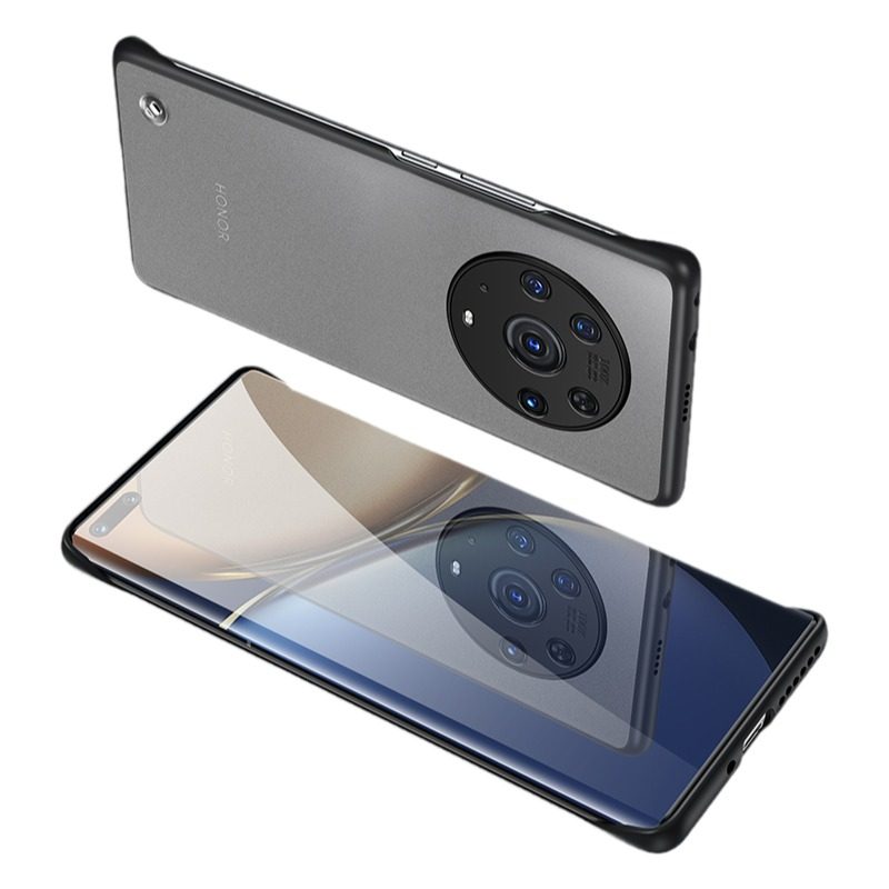 适用华为mate50pro手机壳mate50e无边框透明磨砂硬壳mate60半包防摔保护套男款pro+曲面屏软边硅胶rs保时捷版