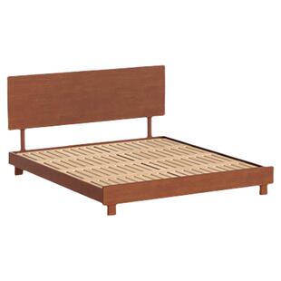 出乎生活麦田高背床1米8双人家用复古加厚实木家具1米5榻榻米床架