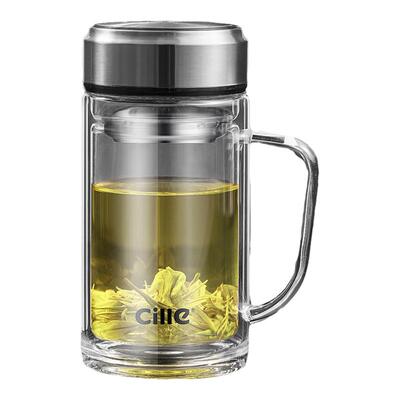 希乐高硼硅玻璃双层防烫带把手