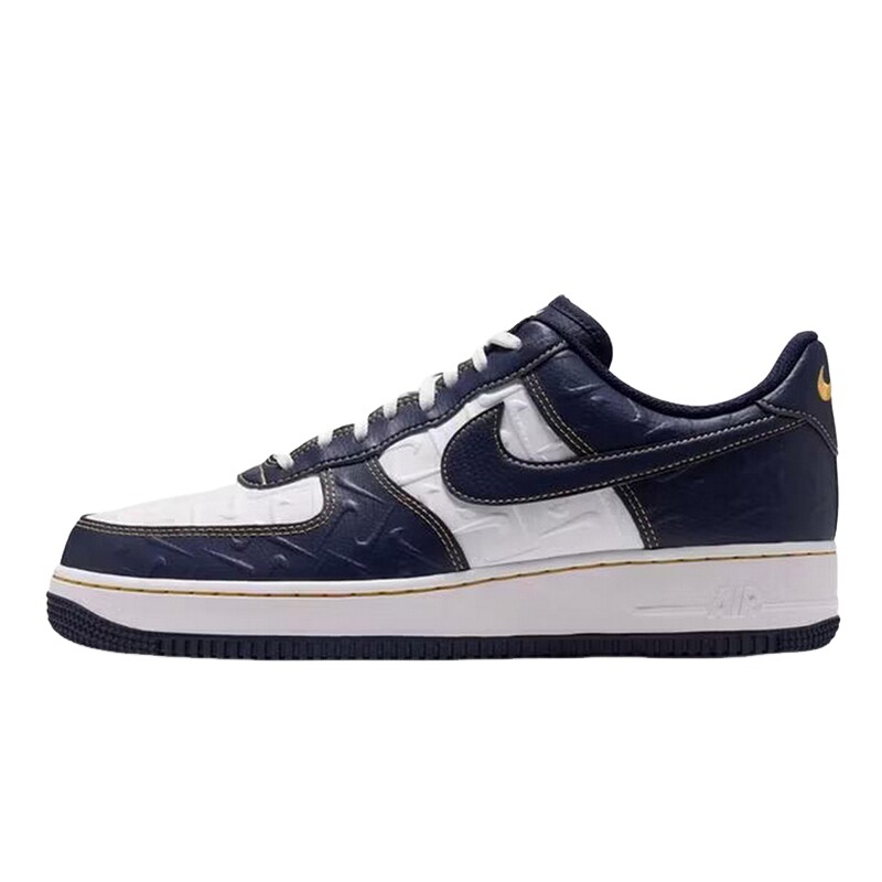 NIKE耐克空军一号男鞋白海军蓝迷你小勾低帮休闲鞋板鞋IX7257-133