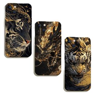 黑金老虎真龙手机壳适用苹果17高级感iphone16promax黑色15plus国风13mini新中式14男12新款8小众7/xs/xr潮11