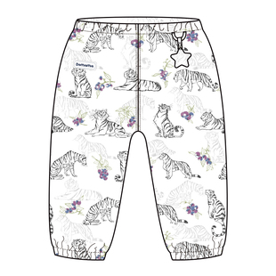 Domiamia儿童防蚊裤宝宝束口长裤女童女宝百搭裤子透气垂感睡裤