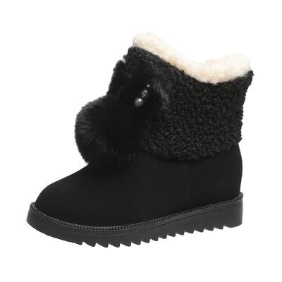 防水防滑加绒加厚公主雪地靴棉鞋