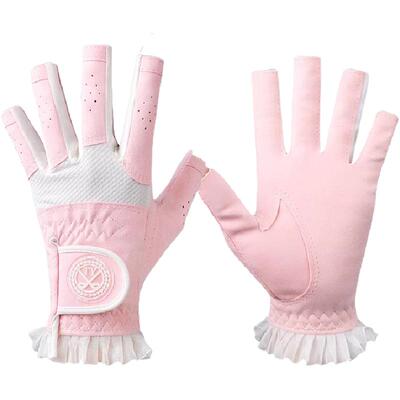 高尔夫露指手套可触屏防滑超纤布