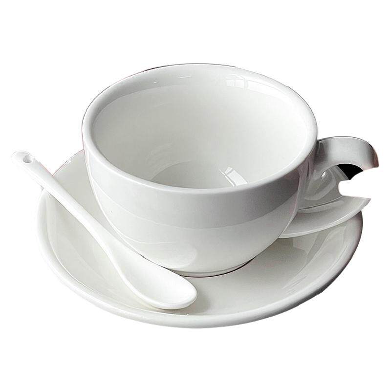 ins风陶瓷纯白拿铁咖啡杯拉花杯