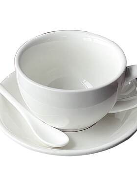 ins风陶瓷纯白拿铁咖啡杯拉花杯