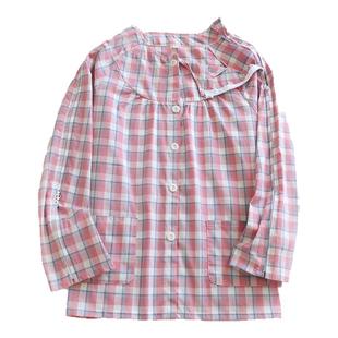 护理服PICC置管骨折透析穿的衣服卧床病人专用纯棉病号服老人睡衣