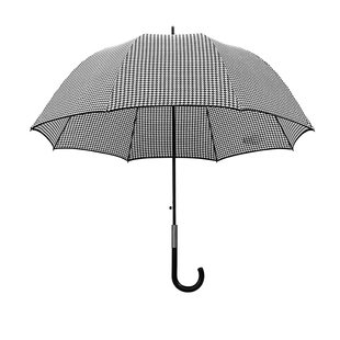 英式贵气美学,阿波罗拱形雨伞男女法式千鸟格自动长柄伞弯把直杆