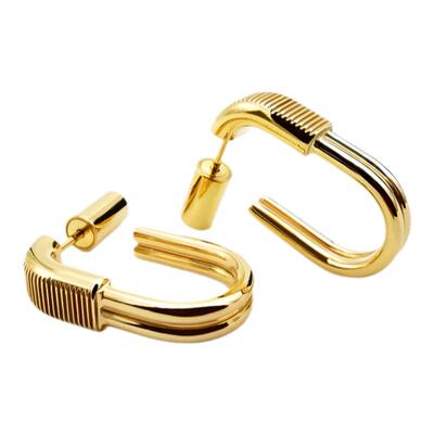 ALPJEWELRY复古肌理感U型耳环