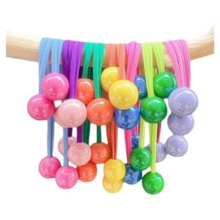 儿童多巴胺头绳高弹力扎头发发圈女童不伤发皮筋女孩球球发绳头饰