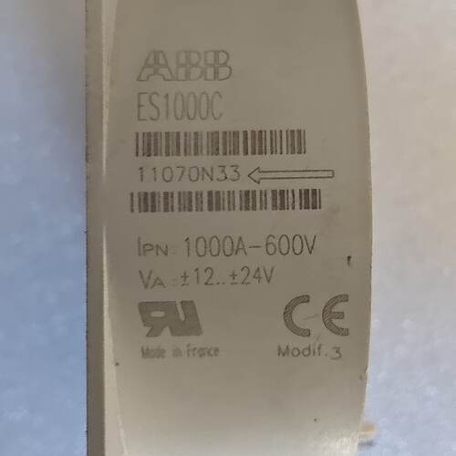 询ABB原装ES1000C电流互感器，1000A-600V，拆
