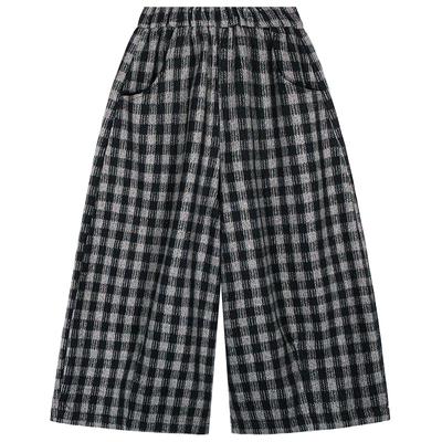 今屿花花宽松毛呢九分裤女