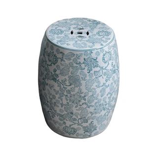 梦华.法式中国风手绘青花陶瓷鼓凳矮墩换鞋凳轻奢高级感客厅边几