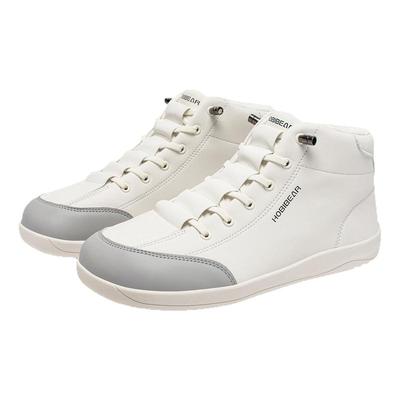 HOBIBEAR宽楦赤足运动鞋2025秋冬高帮鞋保暖舒适加绒防寒防水男鞋