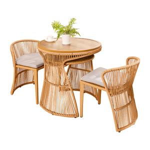 阳台小桌椅三件套小户型休闲藤椅家用看书一桌二椅网红茶桌椅组合