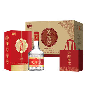 浏阳河酒V18高档礼盒装白酒42度450ml整箱6瓶装 粮食酿造婚宴送礼