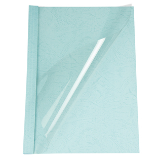 慧梦蓝色热熔封套装订机塑料封皮透明文件封面合同A4胶装皮纹资料装订夹条标书籍本活页厚成册1-50MM/10个装