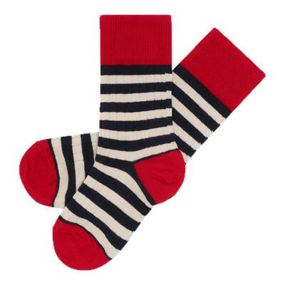 Little现货 丹麦FUB SS26春夏儿童宝宝百搭条纹棉短袜单双