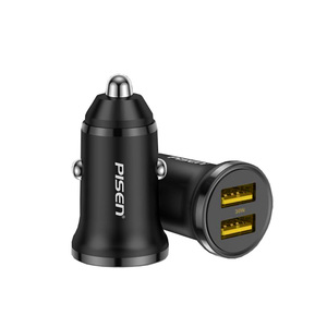 品胜车载充电器双口USB汽车点烟器30W快充转换插头一拖二隐形车充