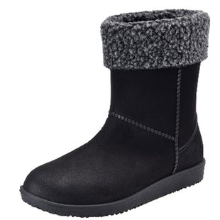 冬季保暖雨鞋女中筒时尚加绒水鞋防滑加厚雨靴轻便防水加棉胶鞋女