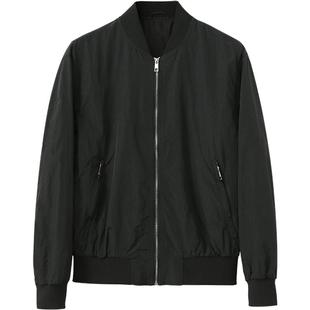 斯得雅外套男薄款2025秋季棒球服微皱肌理感通勤棒球领飞行员夹克