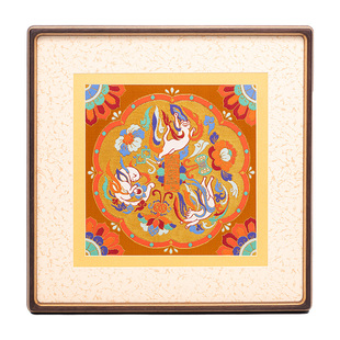 南京云锦研究所博物馆青云直上装饰画敦煌祥瑞挂画玄关客厅办公室