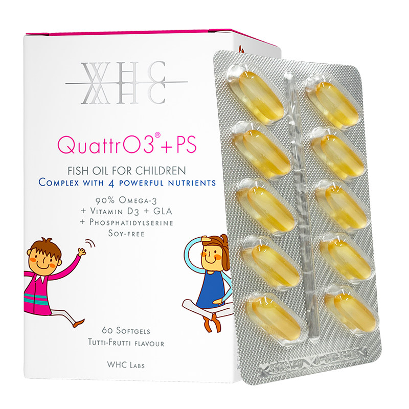 WHC小精灵儿童鱼油Omega3补脑ps神经酸磷脂酰丝氨酸DHA记忆专注力