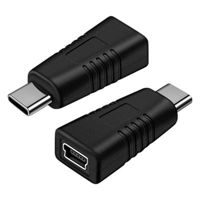 mini USB母转Type c公转换器T型口母头数据线C插头连接线miniusb接口转接头tpyec充电车载行车记录仪电源线
