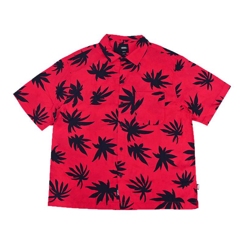 VANS范斯夏季新款枫叶短袖衬衫男