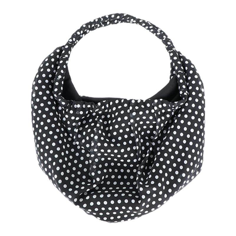 CHU楚妞纯棉波点单肩时尚帆布包2025秋季新款女手提大容量休闲包