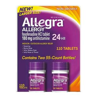 美国进口Allegra ALLERGY24小时过敏缓解片过敏性鼻炎抗过敏药