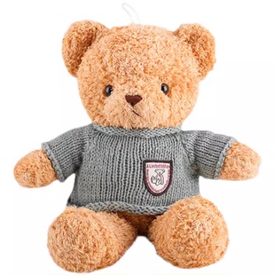 定制小熊玩偶泰迪熊毛绒玩具公仔布娃娃校园公司LOGO活动礼品礼物