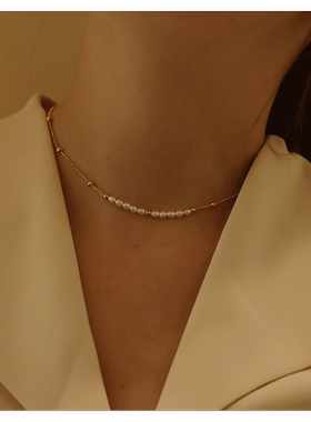 金珠子INS拼接优雅精致天然珍珠