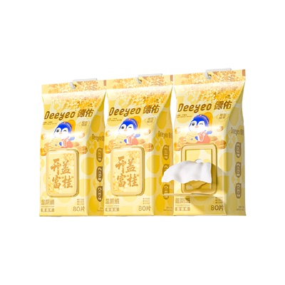 德佑桂花湿厕纸植萃呵护快速清洁