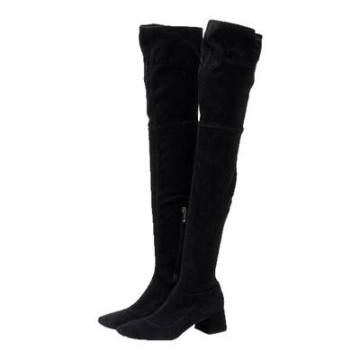 Sergio Rossi 秋冬女士翻毛皮过膝靴高筒靴银泰百货精品 301596