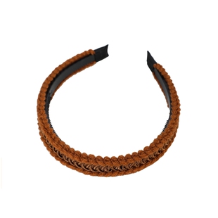 细款的~超百搭咖色发箍头箍复古小众带齿发卡小香风气质法式发饰