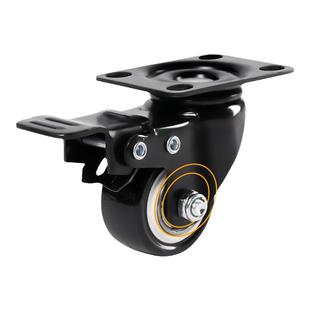 沙发脚万向轮移动轮子滑轮滚轮底座万象转向轱辘橡胶家具静音脚轮