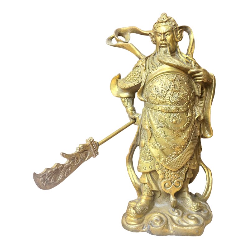 铜关羽关公像中式供奉开业摆件