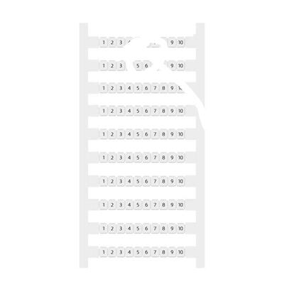 ZBFM3.5/4/5/6/8数字标记条PTTB双层三层端子标识条1-100PE号码排