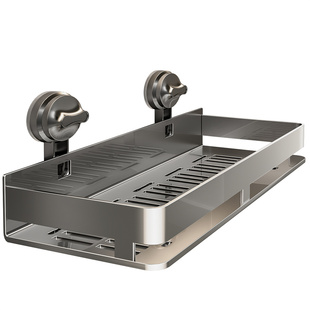 浴室置物架卫生间免打孔吸盘式毛巾架厕所洗漱台洗澡间墙上收纳架