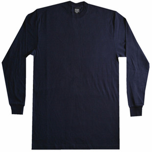 bboy美式嘻哈宽松西海岸长袖匪帮重磅纯色打底chicano小领口长袖