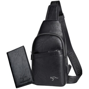 胸包男款斜挎包真皮2024新款休闲单肩包牛皮小背包斜肩包挎包潮牌