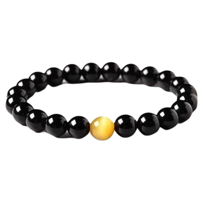 寺庙直发平安好运防小人黑曜石