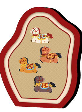 马年玄关装饰画新款摆件客厅摆台